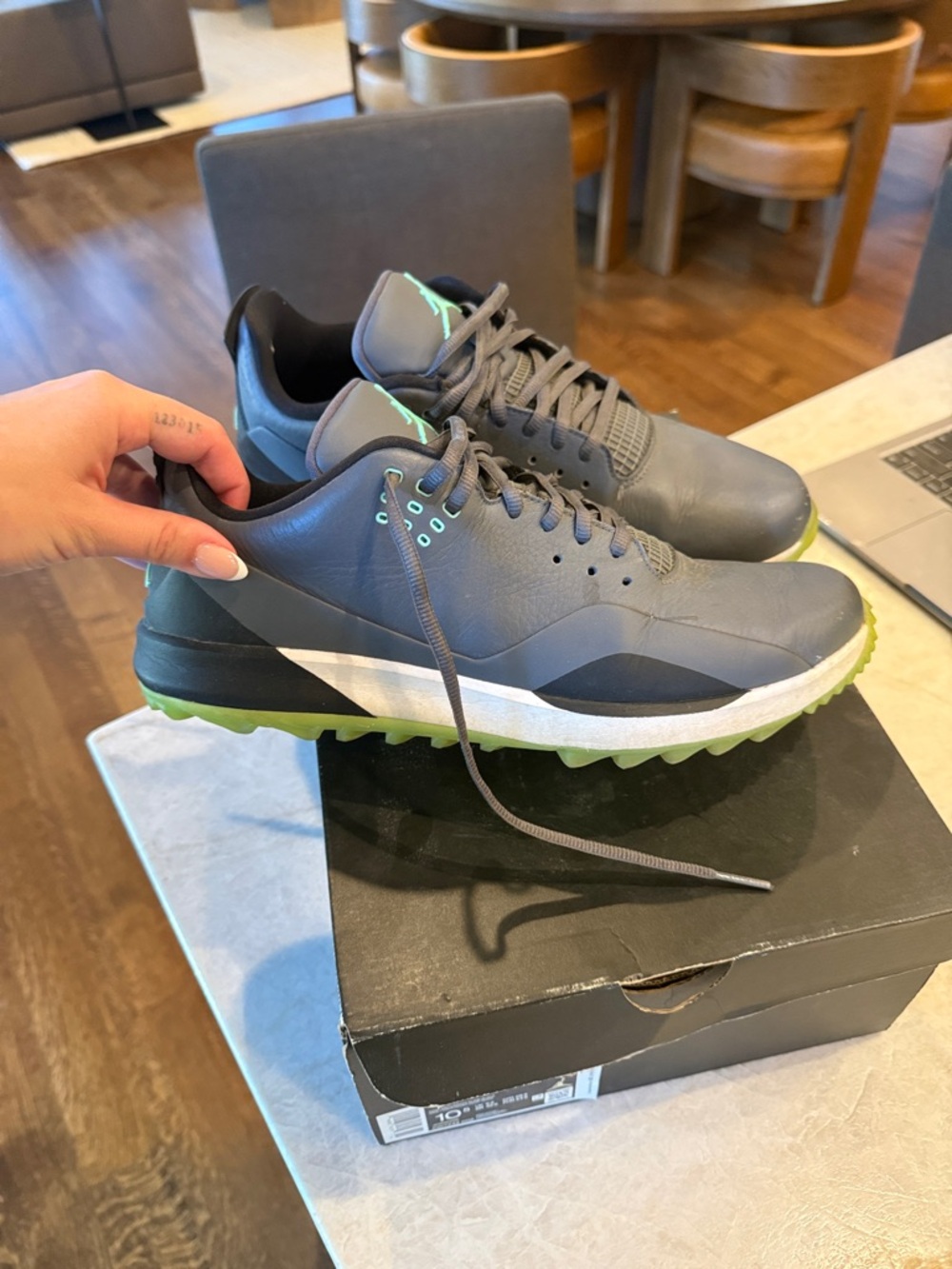 Jordan ADG 3 Golf Sneakers with Lime Outsole
